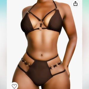 Strappy sexy bikini set